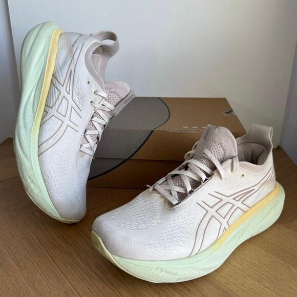 ASICS Gel-Nimbus 25 'Cream Fawn' Women Running Sneakers- SZ 10.5 - Picture 1 of 14
